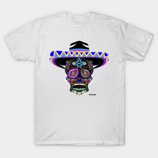 mexican grim reaper in mariachi charro style ecopop T-Shirt